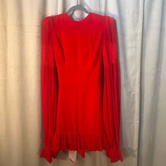 Vampire's Wife Red Velvet Mini-Dress - Picture 5 of 6